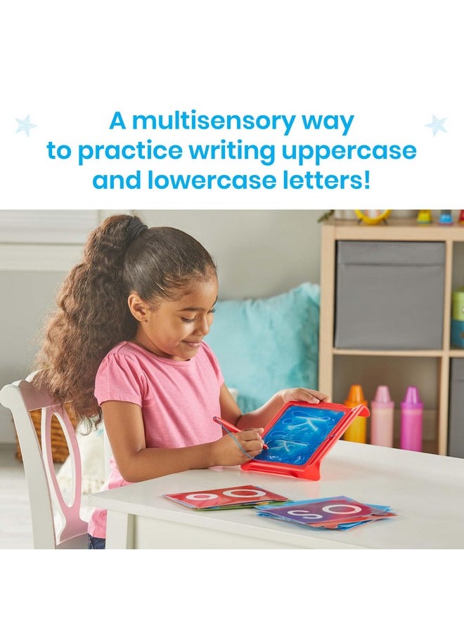 hand2mind Letter Tracing Sensory Pad, Reusable Handwriting Practice for Kids 3-5, Learn to Write, Letter Tracing Board, Toddler Writing Practice, Montessori Alphabet Toys, Preschool Learning Toys