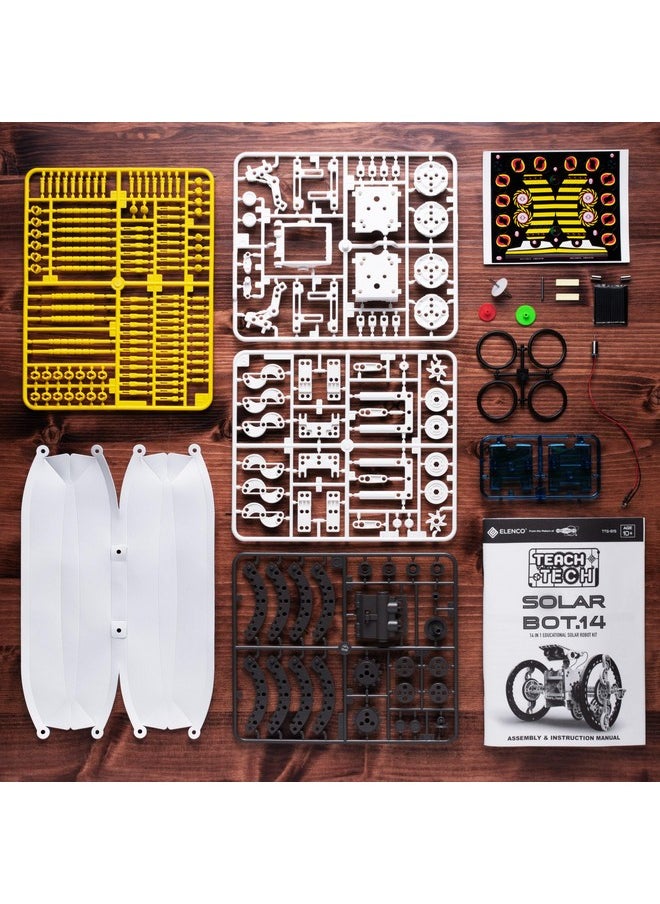 Teach Tech SolarBot.14, Transforming Solar Robot Kit, STEM Learning Toys for Kids 10+