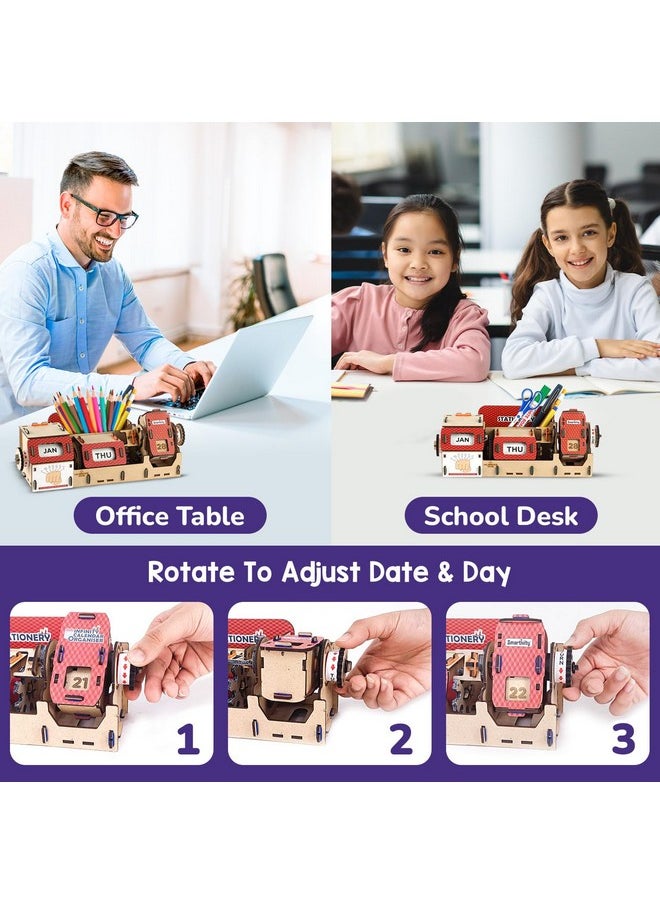 Smartivity Infinity Calendar & Stationary Organizer for Kids Age 8-9-10-11-12-13-14 Years | Birthday/New Year Gift for Girls & Boys | DIY Science Toys for Kids 8-14 YearsI STEM Toy