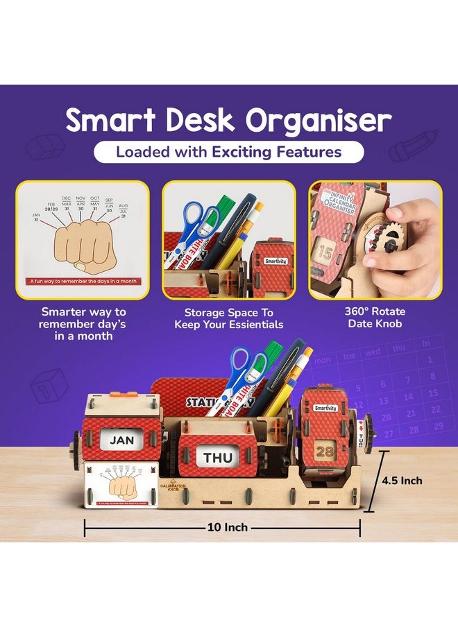 Smartivity Infinity Calendar & Stationary Organizer for Kids Age 8-9-10-11-12-13-14 Years | Birthday/New Year Gift for Girls & Boys | DIY Science Toys for Kids 8-14 YearsI STEM Toy
