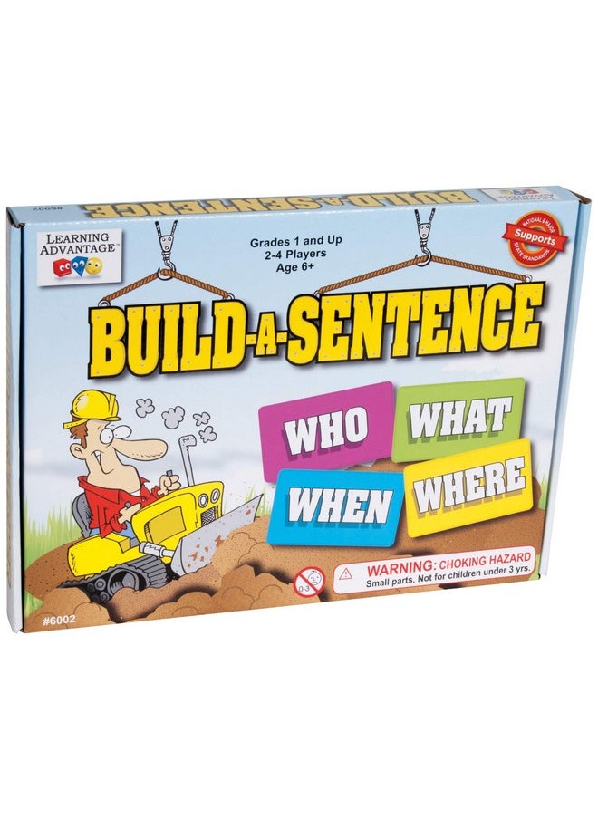 LEARNING ADVANTAGE-6002 Build-A-Sentence - Learning Games for Kids - Sentence Building and Literacy Game - Homeschool Supplies