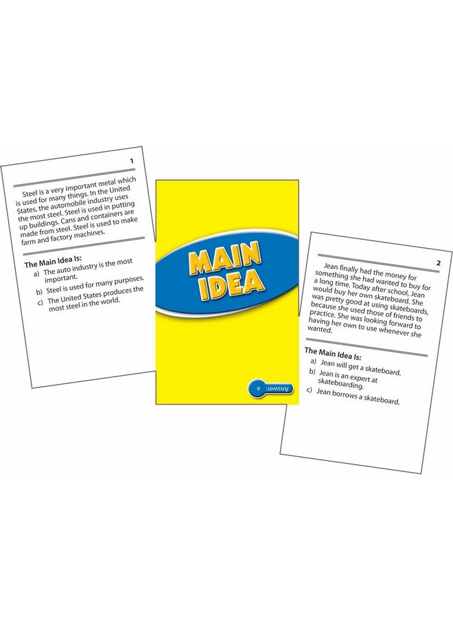 Edupress EP63066 Main Idea Practice Cards Blue Level Medium