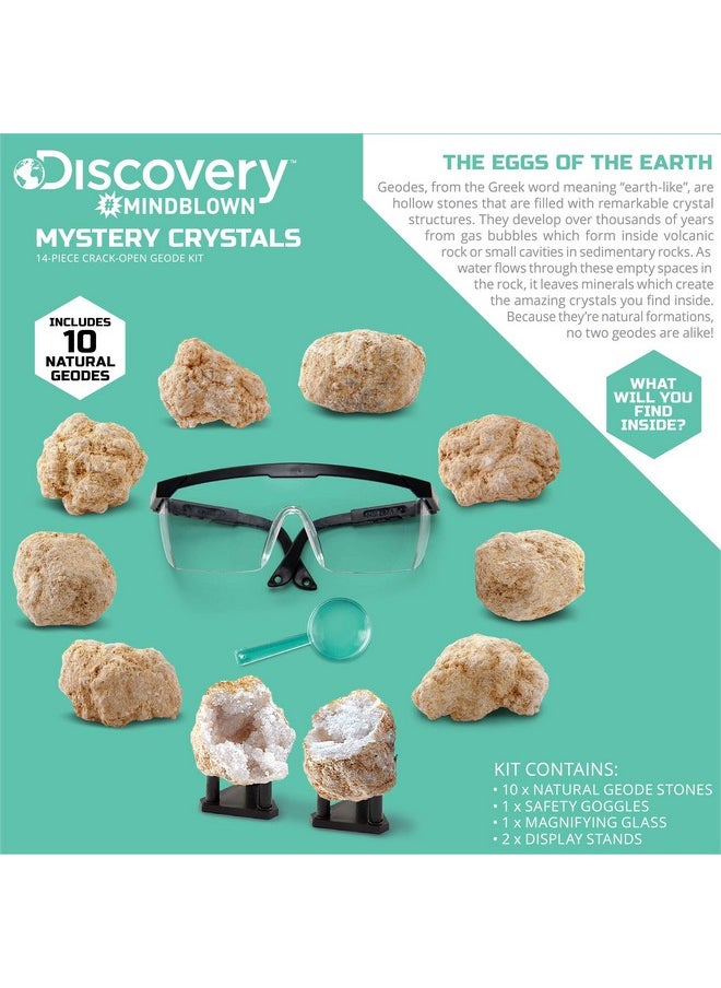 Discovery Kids Toy Mystery Crystals Geode Excavation Kit 14pc