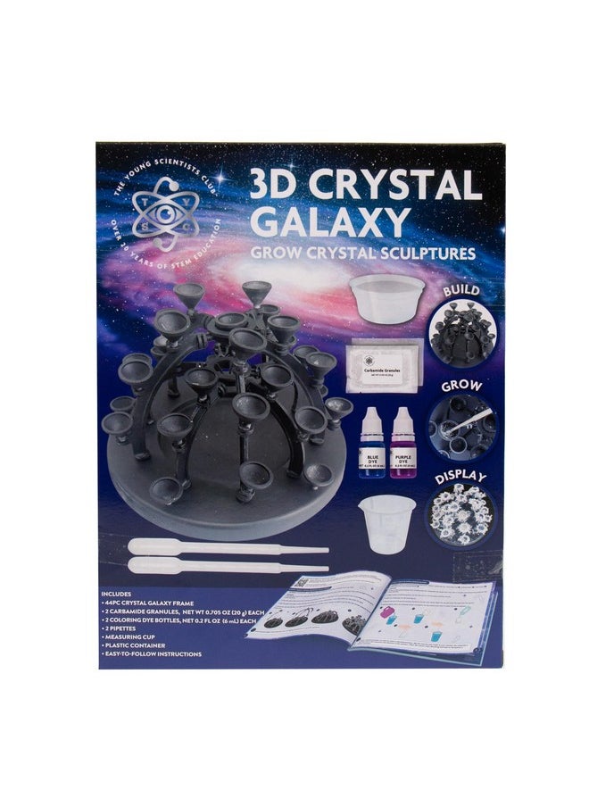 The Young Scientists Club 3D Crystal Galaxy, Grow Crystal Sculptures, Crystal Growing Kit for Kids Science Experiments Gifts for Boys & Girls, STEM Kits for Kids, STEM Toys, 8 Year Old Boy Gift