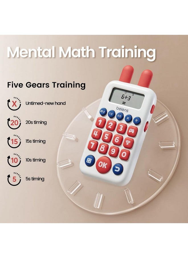 beiens Learning Toys for 4+ Year olds, Math Games, Educational Toys for Addition, Subtraction, Division and Multiplication Game, Electronic Math Flash Cards