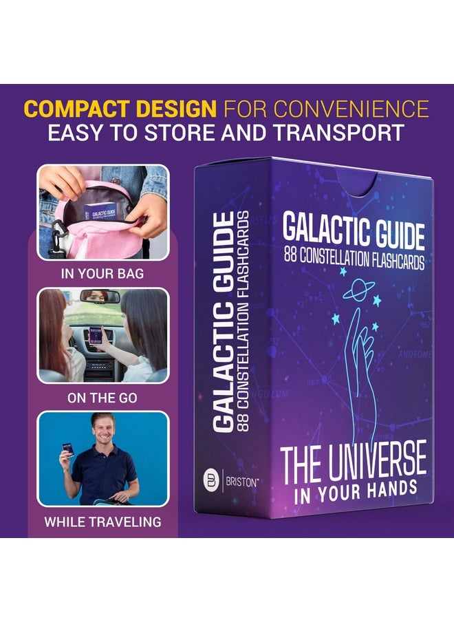 Briston 88 Constellation Astronomy Flash Cards: STEM Comprehensive Study - Celestial & Star Diagrams - Universe Exploration for Students, Teachers, Hobbyists, Grade School & Homeschool Learning