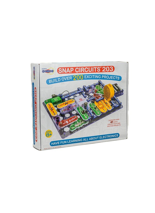 Snap Circuits 203 Electronics Exploration Kit | Over 200 STEM Projects | Full Color Project Manual | 42 Snap Modules | Unlimited Fun