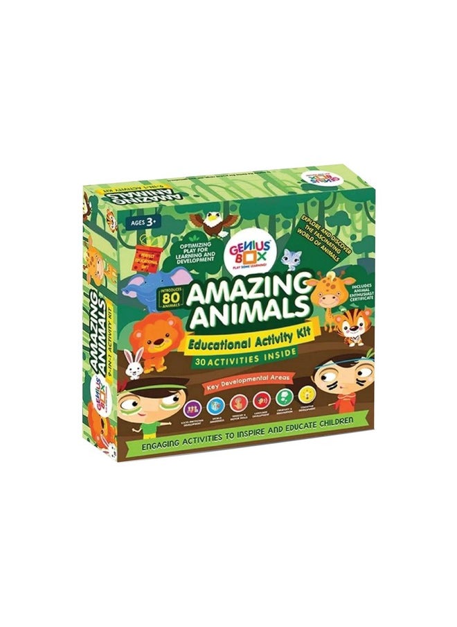 Genius Box - Play some Learning Activity Kit for 3+ Year Age: Amazing Animals DIY, Educational Toy, Learning Kit, Educational Kit, STEM Toy 30 Activity Kit