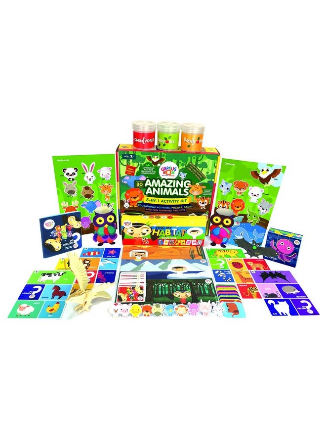 Genius Box - Play some Learning Activity Kit for 3+ Year Age: Amazing Animals DIY, Educational Toy, Learning Kit, Educational Kit, STEM Toy 30 Activity Kit