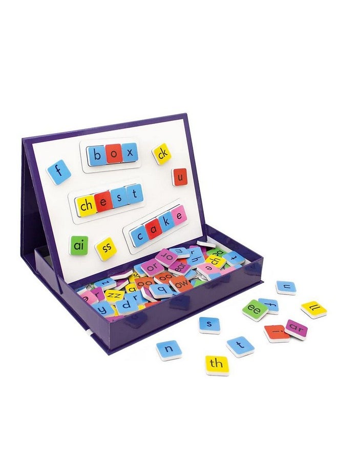 Junior Learning Rainbow Phonics Tiles with Built-in Magnetic Board Multi