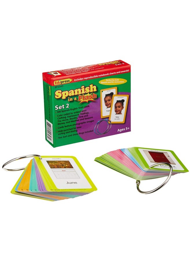 Edupress Spanish in a Flash Cards Set 2 (EP62343)