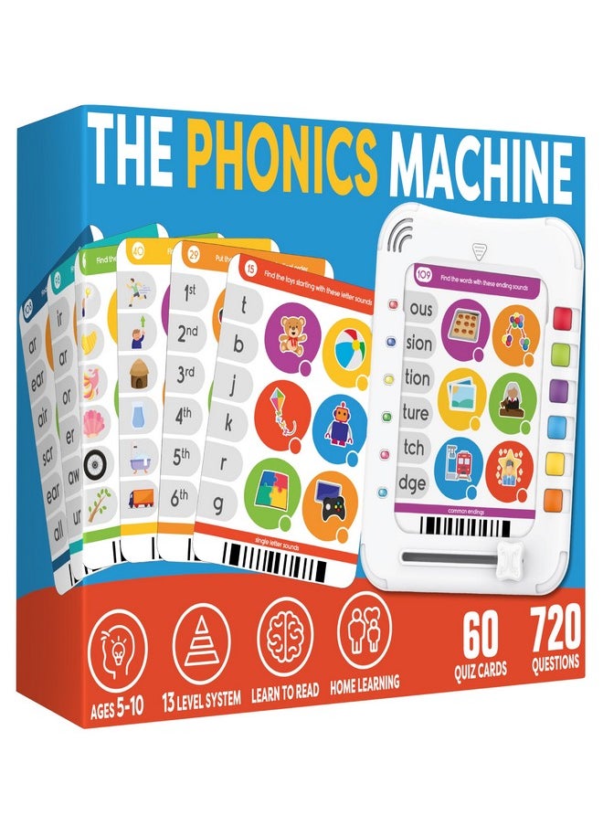 Phonics Learning Pad - Electronic Phonics Reading Game for Kids Ages 5-11 - Learn to Read in 720 Phonic and Letter Sound Questions - Vowels, Consonant Blends, Digraphs, Diphthongs