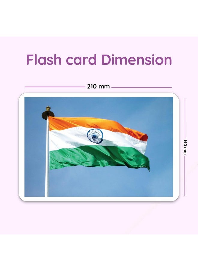 hungry brain Flash Cards for Toddlers, 24 Know India Flashcards, Montessori, Educational, Kindergarten - Preschool Learning Activities, Gifts for Kids, 1, 2, 3, 4 Years Babies