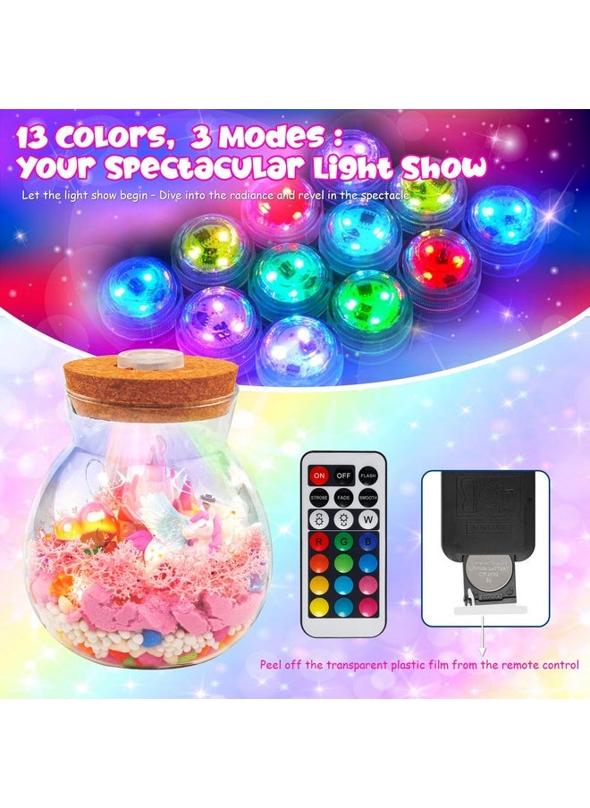 Kiditos Unicorn Light Up Terrarium Craft Kit for Kids,Make Your Own LED Night Light Up&Remote Unicorn Kingdom,Ideal DIY Gift for Girls Ages 8+,STEM Educational Toys for School Project