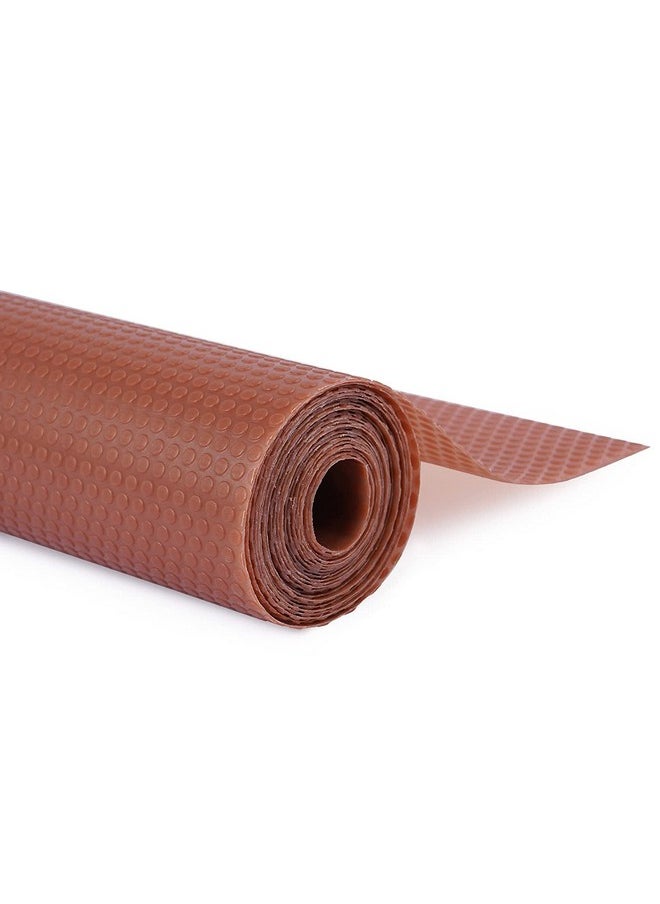 ElastPro Ethylene Vinyl Acetate(50 Cm X 5 M)Brown Anti-Slip EVA Mat For Fridge,Kitchen Drawer,Solid Shelf Liner(Rounddots Texture Brown)