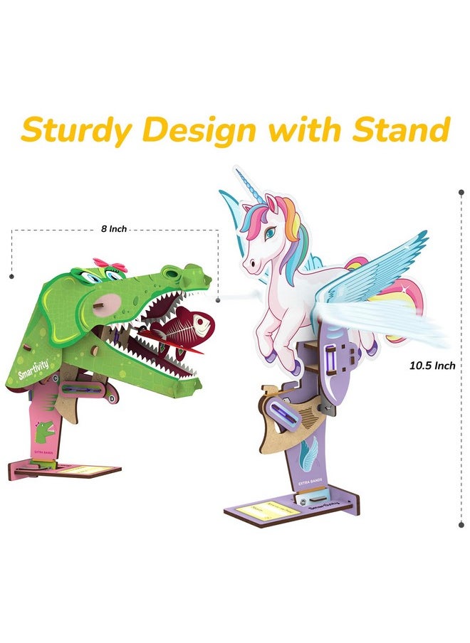 Smartivity 2in1 Animals I Magical Unicorn & Cute Crocodile I Toys for Kids 6-12 Years Old | Birthday Gifts for Boys & Girls| DIY Science Toy for Kids 6,7,8,9,10,11,12 I STEM Educational Game