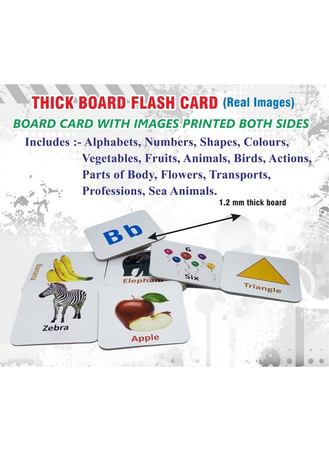 Gurukanth® Premium All in One Flash Cards Book for Kids Toys for 1-6 Years Old Boy and Girls (Laminated Non-Tearable Board flashcards - Water Proof) | abcd Early Learning Educational Montessori Toy for 1 2 3 4 5 6 + Year Old Baby | Return gifts for birthday party for kids