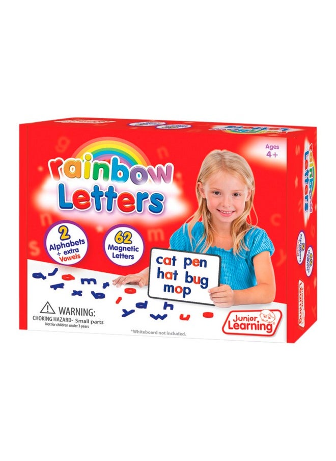 Junior Learning Rainbow Letters, Print, 62 Pieces