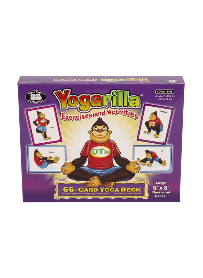 Super Duper Publications | Yogarilla® Exercises and Activities Yoga Fun Deck | Occupational Therapy Flash Cards | Core Strength and Balance Training | Educational Learning Resources or Children