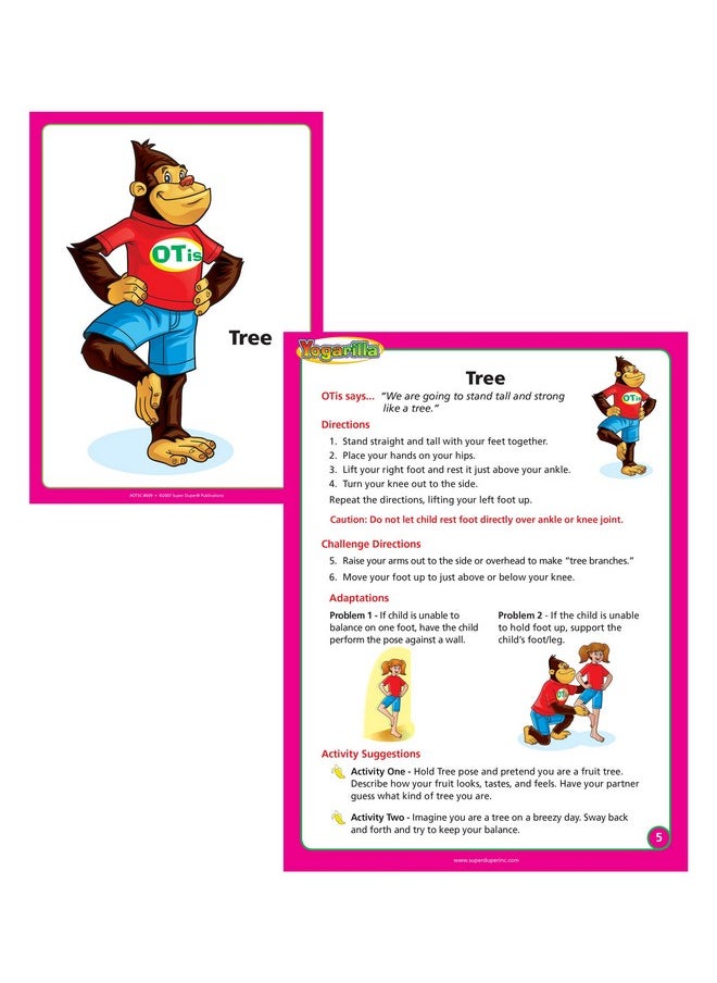 Super Duper Publications | Yogarilla® Exercises and Activities Yoga Fun Deck | Occupational Therapy Flash Cards | Core Strength and Balance Training | Educational Learning Resources or Children
