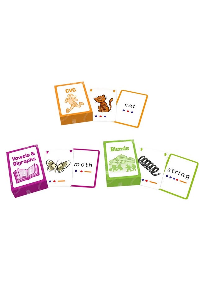 Junior Learning Decoding Flashcards, 162 Cards, Ages 5+, Language & Decoding, K-1
