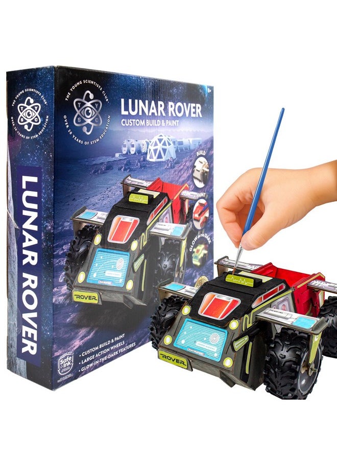 The Young Scientists Club Lunar Rover, Custom Build & Paint Models of NASA Space Explorers, Wooden 3D Puzzle, Science Kit, STEAM Craft Kits for Kids, Space Toys for Kids 8-10