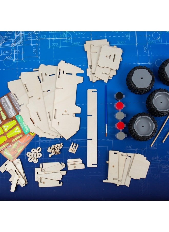 The Young Scientists Club Lunar Rover, Custom Build & Paint Models of NASA Space Explorers, Wooden 3D Puzzle, Science Kit, STEAM Craft Kits for Kids, Space Toys for Kids 8-10