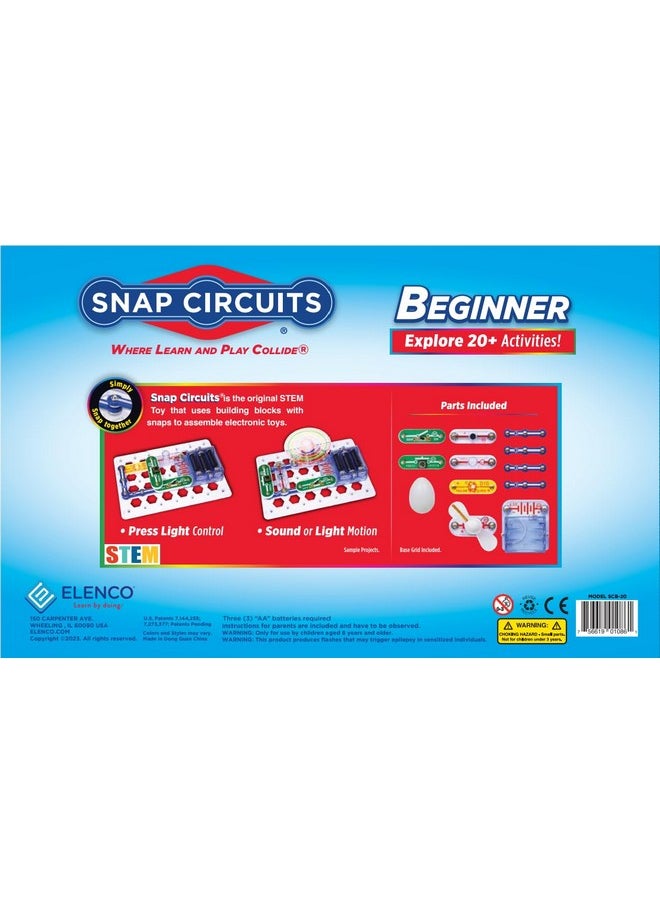 Snap Circuits Beginner, Electronics Exploration Kit, Stem Kit for Ages 5-9 (SCB-20)