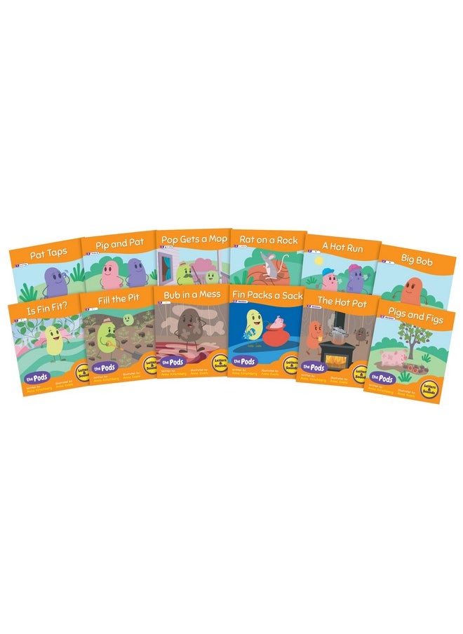Junior Learning Decodable Readers The Pods - Phase 2 Letter Sounds: The Science of Reading, Easy decodable Texts, Beginning Readers, for Ages 5+, Grade K