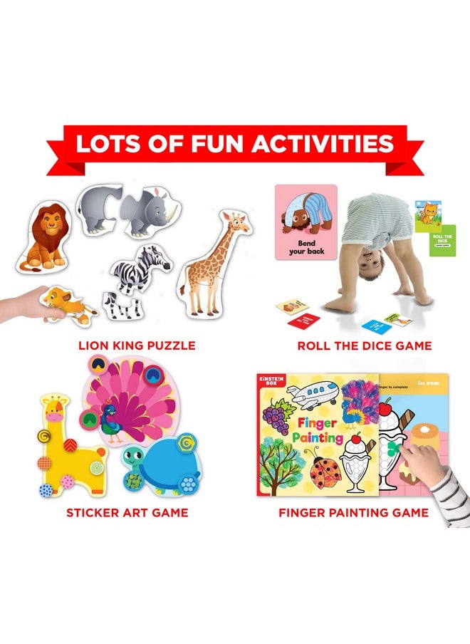 Einstein Box Featuring Disney Birthday Gift Set for 2-Year-Old Boys and Girls | Disney Gift Toys for 2-Year-Old Kids | Board Books and Fun Games | Learning and Educational Toys & Games |