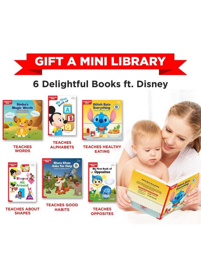 Einstein Box Featuring Disney Birthday Gift Set for 2-Year-Old Boys and Girls | Disney Gift Toys for 2-Year-Old Kids | Board Books and Fun Games | Learning and Educational Toys & Games |