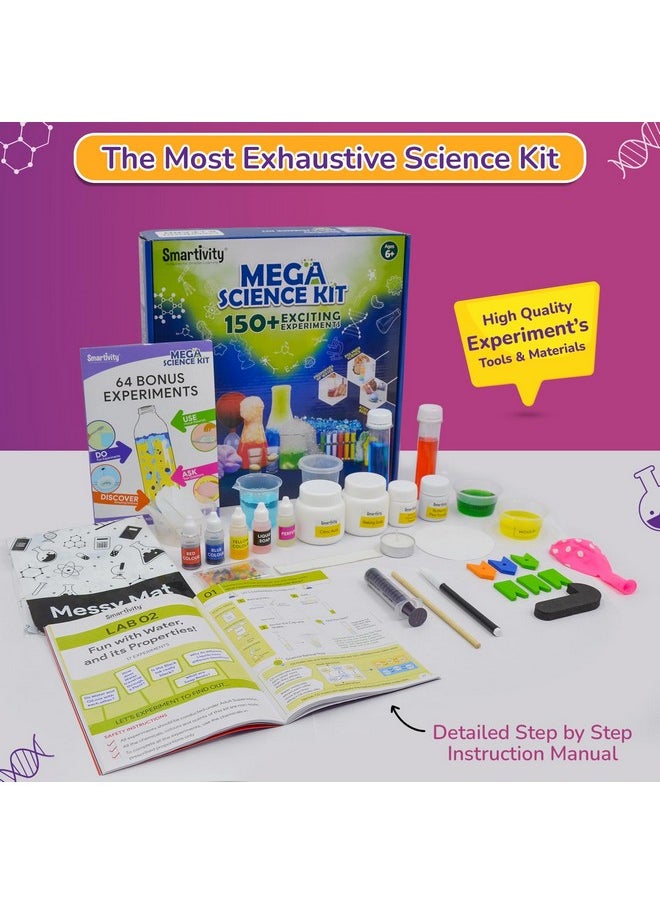 Smartivity Mega Science Kit 150+ Science Experiment Kit for Kids 6 to 14 Years Old | Birthday Gifts for Boys & Girls | STEM Educational Toy for Kids 6,7,8,9,10,11,12,13,14 Years Old Kids
