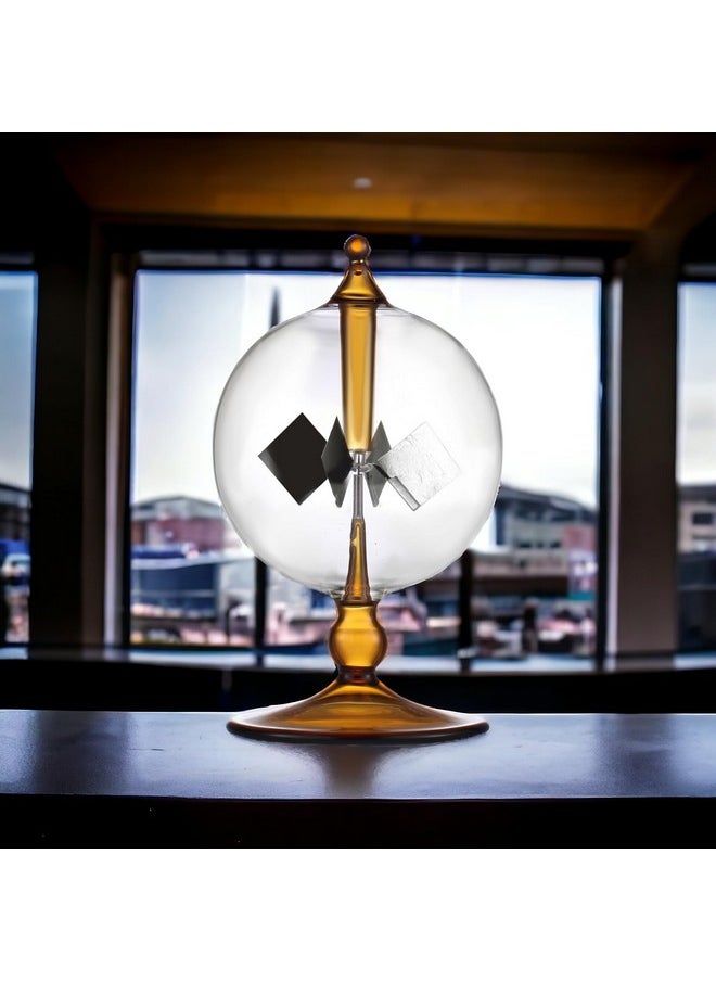 DORAMI Orange Solar Power Radiometer Crookes Solar Energy Spinning Vanes windmill Gift Home Desk Decoration