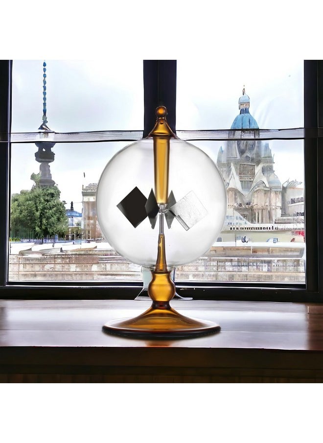 DORAMI Orange Solar Power Radiometer Crookes Solar Energy Spinning Vanes windmill Gift Home Desk Decoration