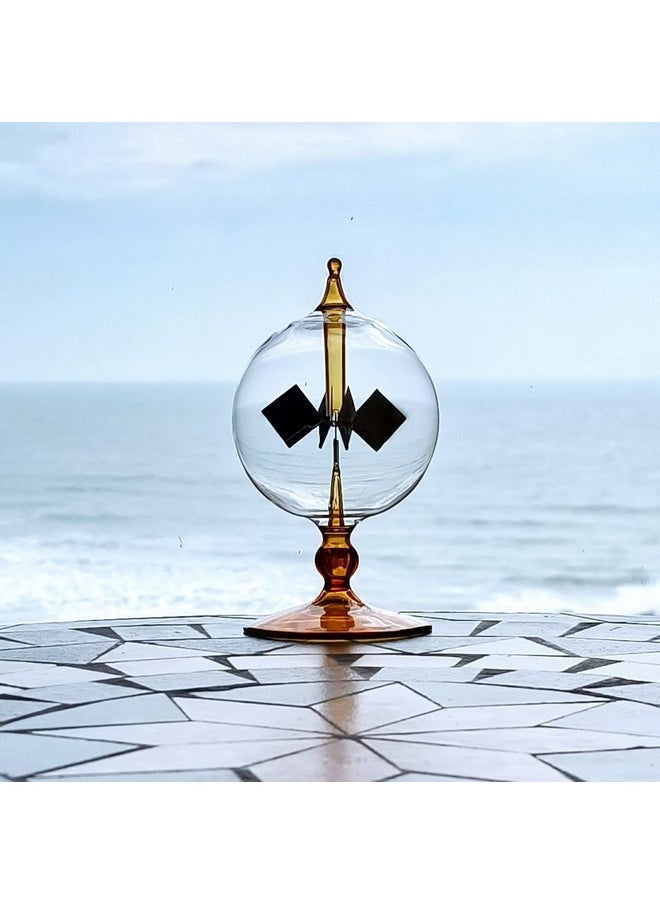 DORAMI Orange Solar Power Radiometer Crookes Solar Energy Spinning Vanes windmill Gift Home Desk Decoration