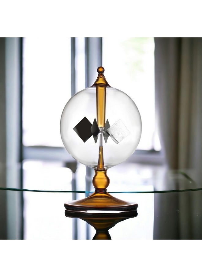 DORAMI Orange Solar Power Radiometer Crookes Solar Energy Spinning Vanes windmill Gift Home Desk Decoration