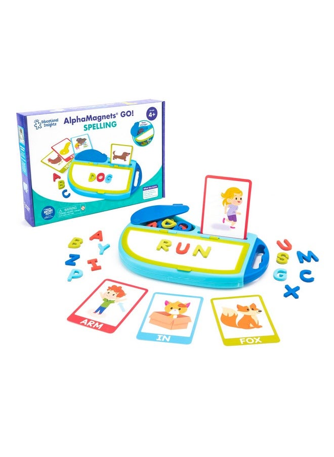 Educational Insights AlphaMagnets GO! Spelling Activity Set, 73 Pieces, Gift for Toddlers Ages 4+