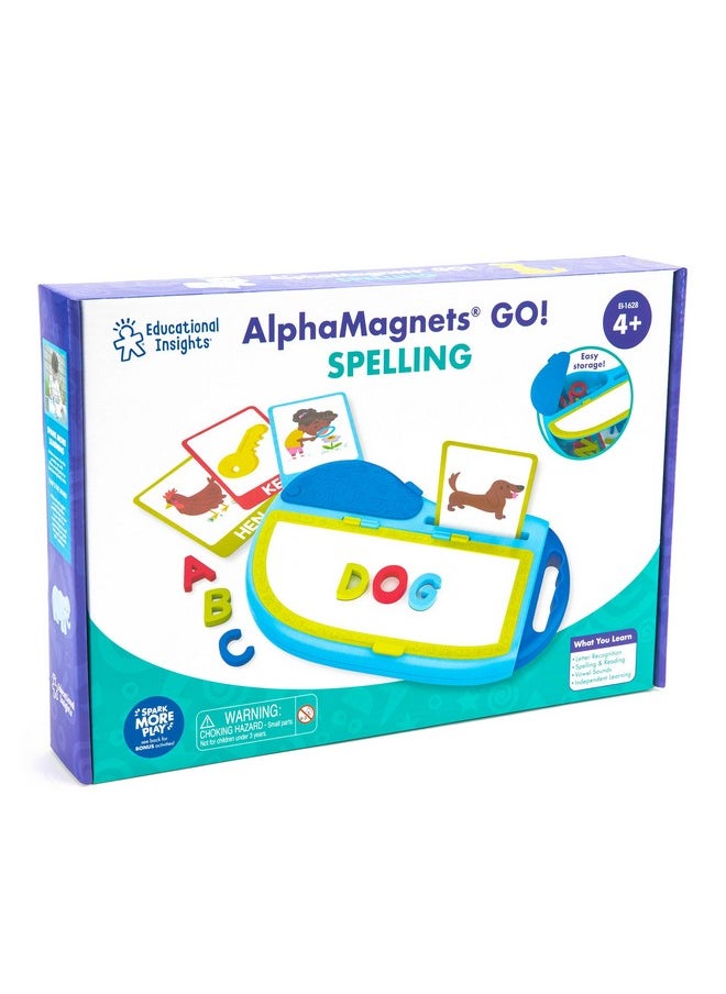 Educational Insights AlphaMagnets GO! Spelling Activity Set, 73 Pieces, Gift for Toddlers Ages 4+