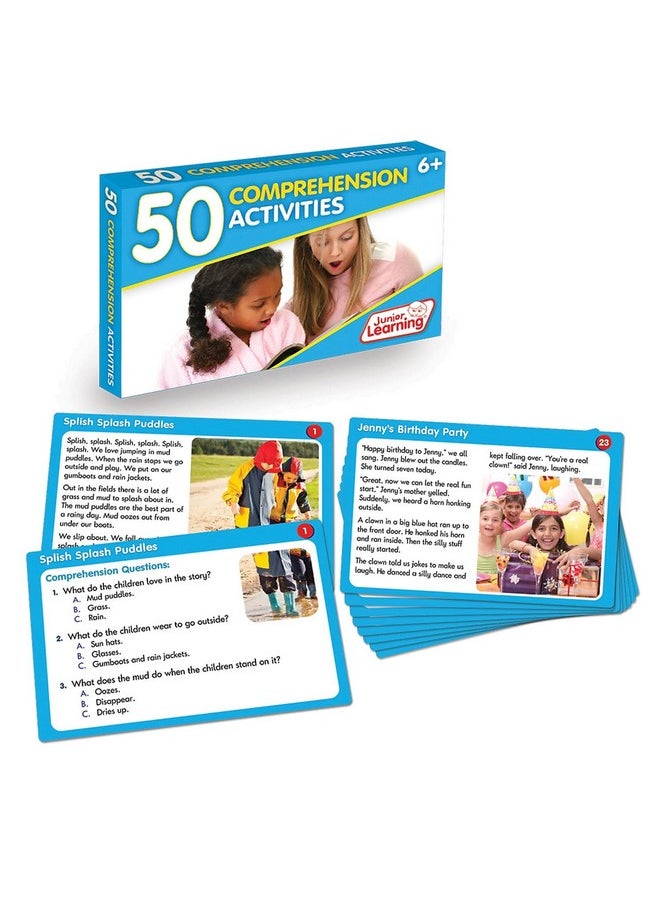 Junior Learning JL355 50 Comprehension Activities, Multi, Medium
