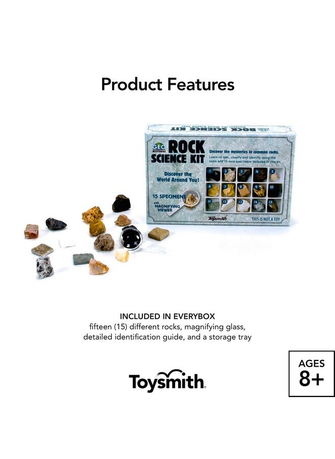 STEM Toy Rock Science Kit Geology Mineral Specimen For Kid Geologists