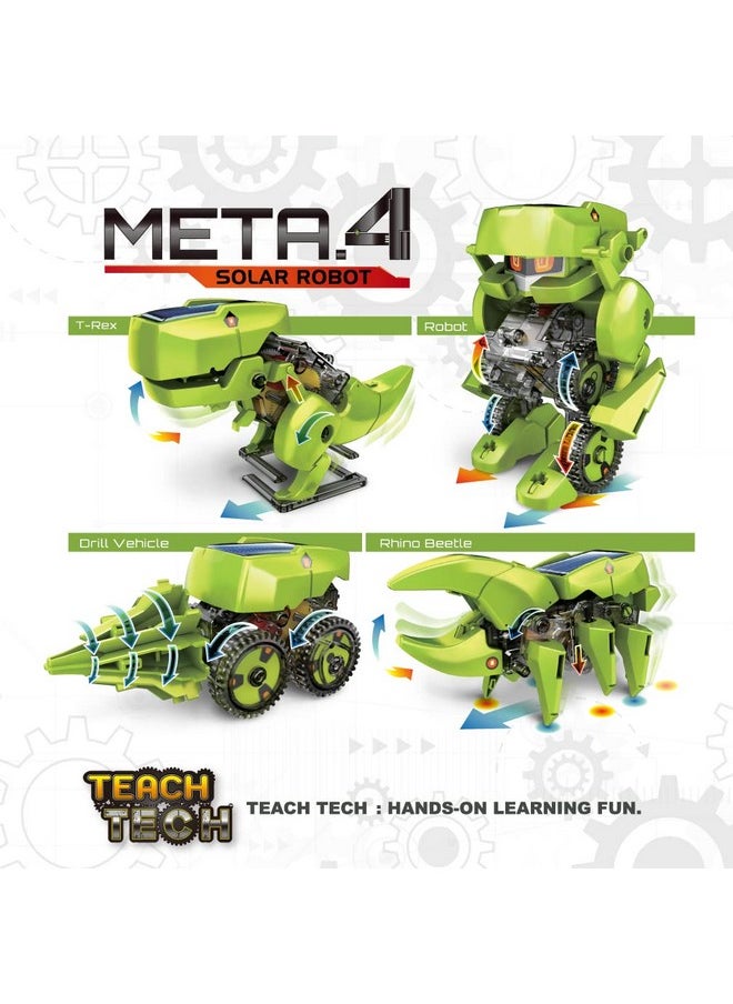 Elenco Teach Tech Meta.4 Solar Robot, 60 Pieces, Lime Green (EE-TTG617)