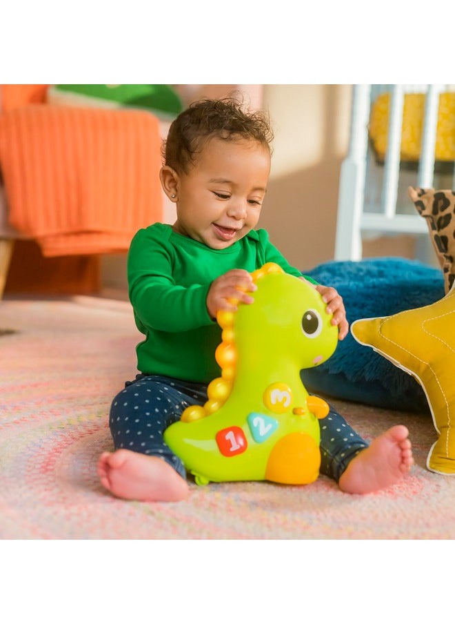 Bright Starts Go, Go, Dino Crawl & Count Activity Toy for Infants - Rolls, Lights Up, Plays Music and More, Ages 6 Months+