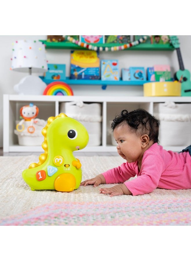 Bright Starts Go, Go, Dino Crawl & Count Activity Toy for Infants - Rolls, Lights Up, Plays Music and More, Ages 6 Months+