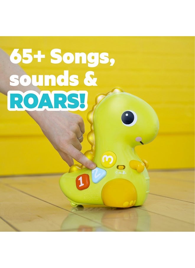Bright Starts Go, Go, Dino Crawl & Count Activity Toy for Infants - Rolls, Lights Up, Plays Music and More, Ages 6 Months+