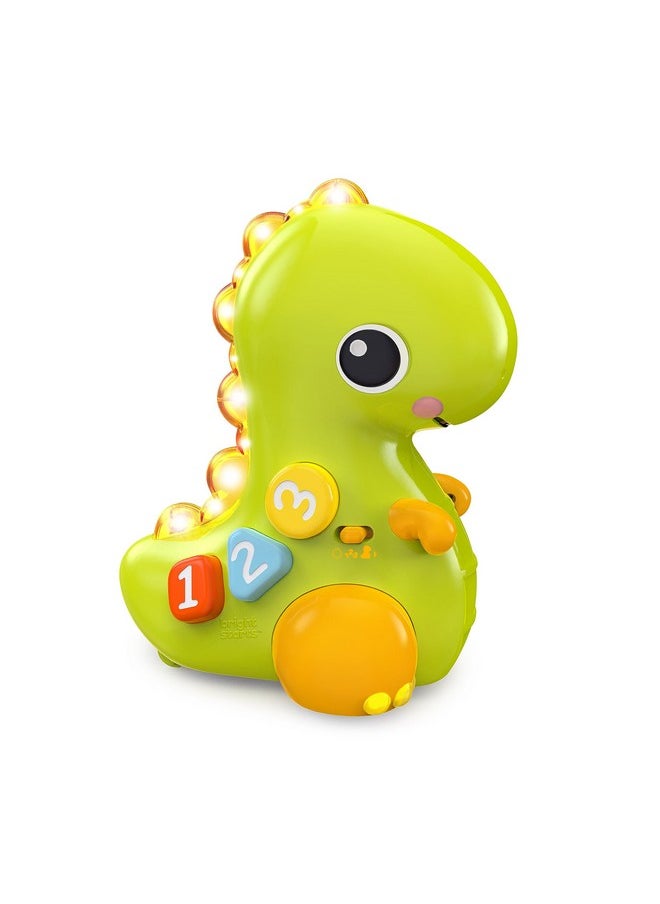 Bright Starts Go, Go, Dino Crawl & Count Activity Toy for Infants - Rolls, Lights Up, Plays Music and More, Ages 6 Months+