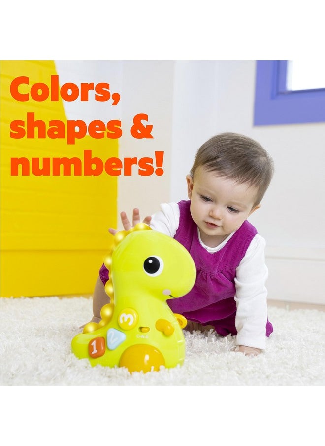 Bright Starts Go, Go, Dino Crawl & Count Activity Toy for Infants - Rolls, Lights Up, Plays Music and More, Ages 6 Months+