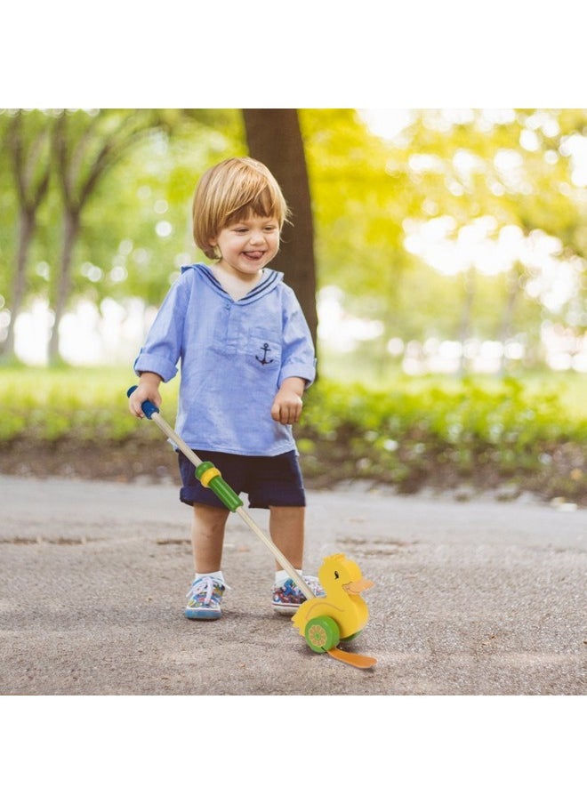 Wooden Wonders Push-n-Pull Waddling Duckling with Rubber Feet by Imagination Generation