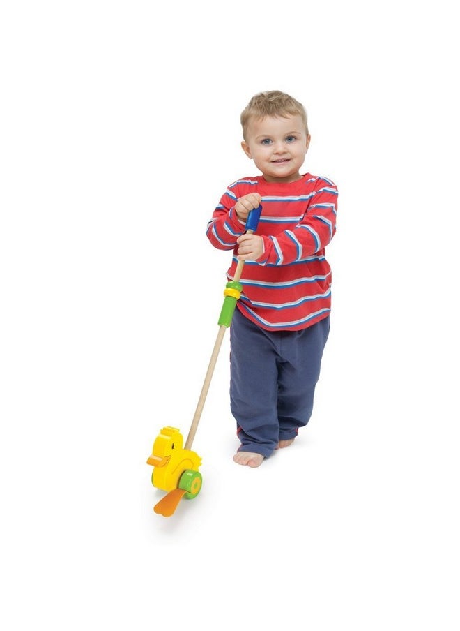 Wooden Wonders Push-n-Pull Waddling Duckling with Rubber Feet by Imagination Generation