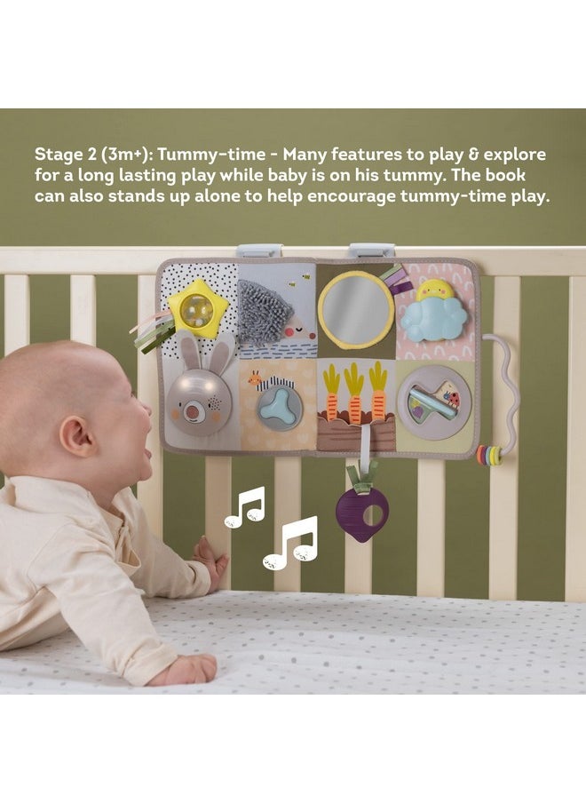 Taf Toys Newborns & Toddlers Busy Board with Music & Lights 13 Montessori Activities Baby Safe Mirror, 3D Activities, Textures & a Baby Teether Develops Motor Skills, Senses & Eye Hand Coordination