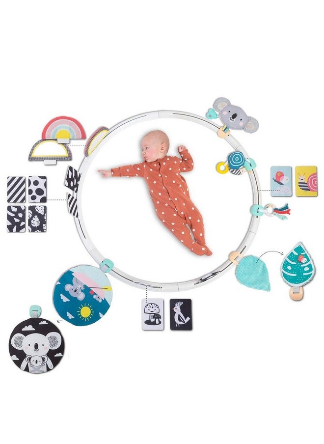 Taf Toys All Around Me Activity Hoop | Developmental Hoop, Prefect for Newborns and up, with 24 Developmental Activities. Designed to Promote Baby’s Senses, Motor Skills and Cognitive Development